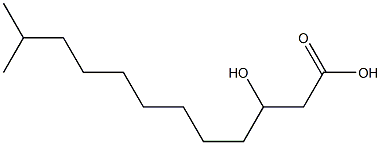 3-Hydroxy-11-methyldodecanoic acid Struktur