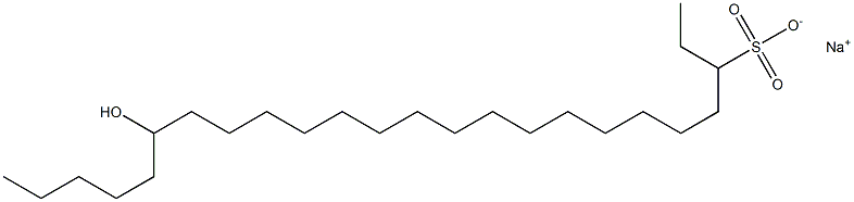 19-Hydroxytetracosane-3-sulfonic acid sodium salt Struktur