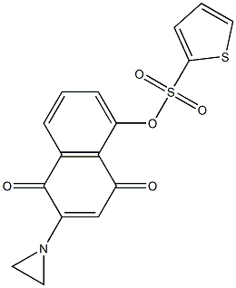 2-(1-Aziridinyl)-5-[2-thienylsulfonyloxy]-1,4-naphthoquinone Struktur