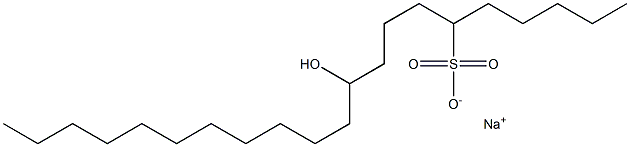 10-Hydroxyhenicosane-6-sulfonic acid sodium salt Struktur