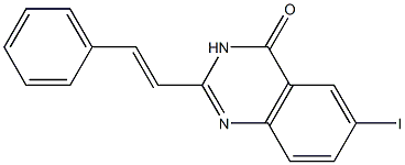 2-[(E)-2-Phenylethenyl]-6-iodoquinazolin-4(3H)-one Struktur