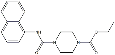 4-(1-Naphtylcarbamoyl)-1-piperazinecarboxylic acid ethyl ester Struktur