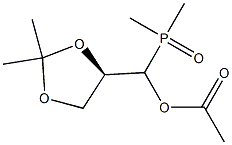 [(R)-(2,2-Dimethyl-1,3-dioxolan-4-yl)(acetoxy)methyl]dimethylphosphine oxide Struktur