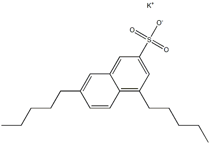 4,7-Dipentyl-2-naphthalenesulfonic acid potassium salt Struktur