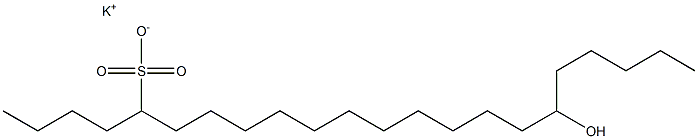 17-Hydroxydocosane-5-sulfonic acid potassium salt Struktur