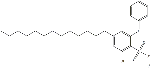 3-Hydroxy-5-tridecyl[oxybisbenzene]-2-sulfonic acid potassium salt Struktur