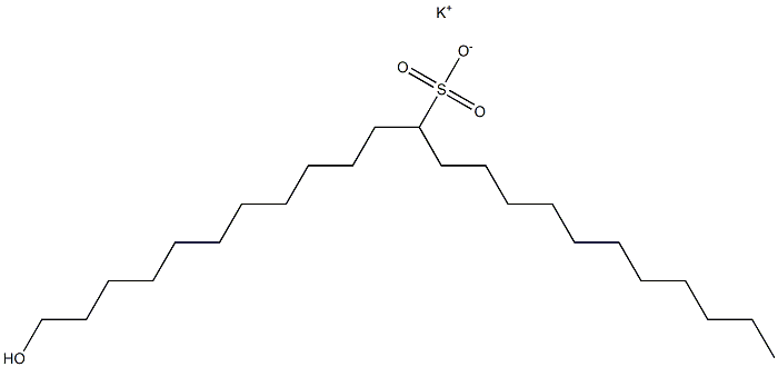 1-Hydroxytricosane-12-sulfonic acid potassium salt Struktur