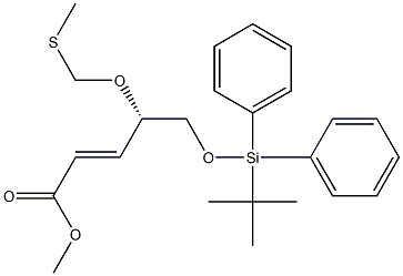 (4S,2E)-5-[(tert-Butyldiphenylsilyl)oxy]-4-(methylthiomethoxy)-2-pentenoic acid methyl ester Struktur