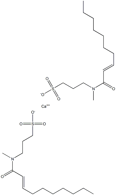 Bis[3-[N-(2-decenoyl)-N-methylamino]-1-propanesulfonic acid]calcium salt Struktur