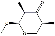 (2R,3R,5S)-2-Methoxy-3,5-dimethyl-2,3,5,6-tetrahydro-4H-pyran-4-one Struktur