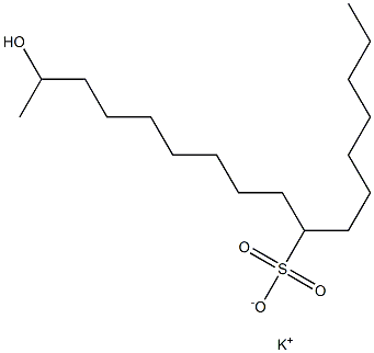 16-Hydroxyheptadecane-8-sulfonic acid potassium salt Struktur