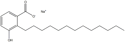 2-Tridecyl-3-hydroxybenzoic acid sodium salt Struktur