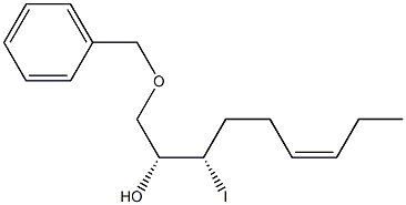 (2R,3S,6Z)-1-(Benzyloxy)-3-iodo-6-nonen-2-ol Struktur