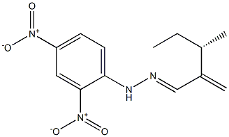 [S,(+)]-3-Methyl-2-methylenevaleraldehyde 2,4-dinitrophenyl hydrazone Struktur