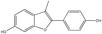 2-(4-Hydroxyphenyl)-3-methylbenzofuran-6-ol Struktur