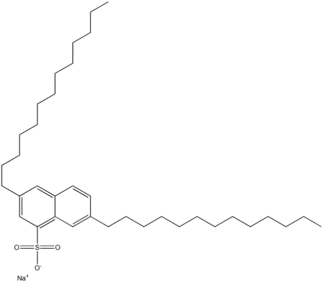 3,7-Ditridecyl-1-naphthalenesulfonic acid sodium salt Struktur