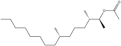 (2S,3S,7S)-2-Acetoxy-3,7-dimethylpentadecane Struktur