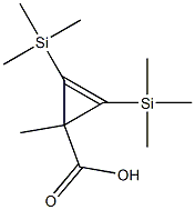 3-Methyl-1,2-bis(trimethylsilyl)-1-cyclopropene-3-carboxylic acid Struktur