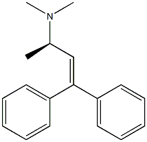 [R,(+)]-N,N,1-Trimethyl-3,3-diphenyl-2-propen-1-amine Struktur