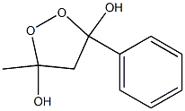 3-Phenyl-5-methyl-3,5-dihydroxy-1,2-dioxacyclopentane Struktur