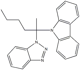 2-(1H-Benzotriazol-1-yl)-2-(9H-carbazol-9-yl)hexane Struktur