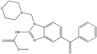 N-[5-Benzoyl-1-morpholinomethyl-1H-benzimidazol-2-yl]carbamic acid methyl ester Struktur