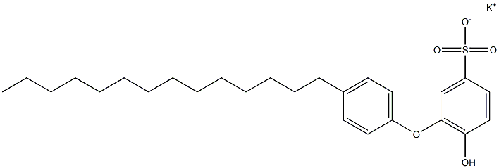 6-Hydroxy-4'-tetradecyl[oxybisbenzene]-3-sulfonic acid potassium salt Struktur