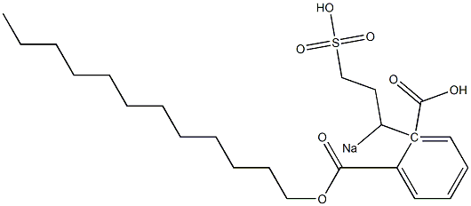 Phthalic acid 1-dodecyl 2-(1-sodiosulfopropyl) ester Struktur