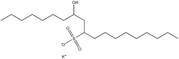 8-Hydroxynonadecane-10-sulfonic acid potassium salt Struktur