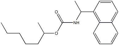 N-[1-(1-Naphtyl)ethyl]carbamic acid (1-methylhexyl) ester Struktur