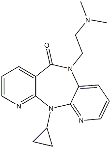 5,11-Dihydro-11-cyclopropyl-5-(2-dimethylaminoethyl)-6H-dipyrido[3,2-b:2',3'-e][1,4]diazepin-6-one Struktur