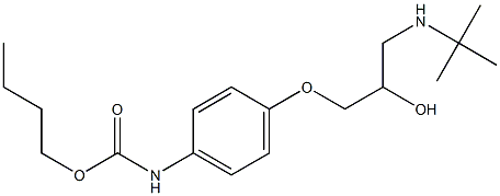 [4-[2-Hydroxy-3-(tert-butylamino)propoxy]phenyl]carbamic acid butyl ester Struktur