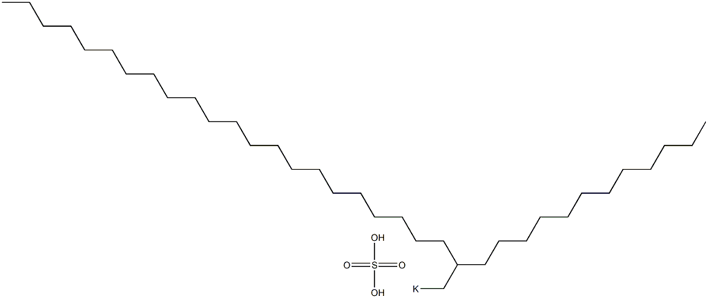 Sulfuric acid 2-dodecyltetracosyl=potassium salt Struktur