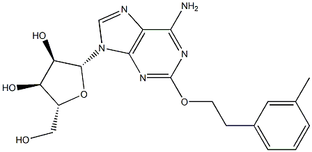 2-[2-(3-Methylphenyl)ethoxy]adenosine Struktur