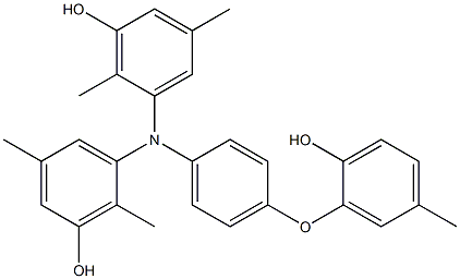 N,N-Bis(3-hydroxy-2,5-dimethylphenyl)-4-(2-hydroxy-5-methylphenoxy)benzenamine Struktur