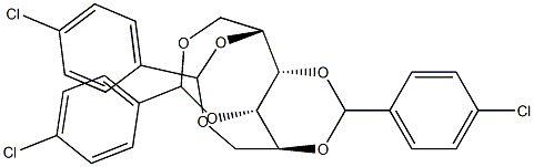 1-O,4-O:2-O,6-O:3-O,5-O-Tris(4-chlorobenzylidene)-L-glucitol Struktur