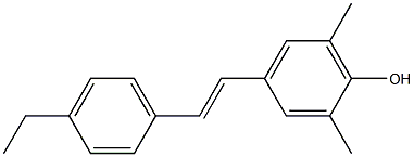 4-[(E)-2-(4-Ethylphenyl)ethenyl]-2,6-dimethylphenol Struktur