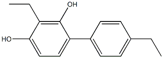 4-(4-Ethylphenyl)-2-ethylbenzene-1,3-diol Struktur