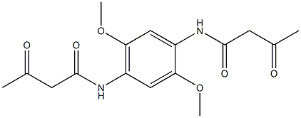 1,4-Bis(3-oxobutyrylamino)-2,5-dimethoxybenzene Struktur