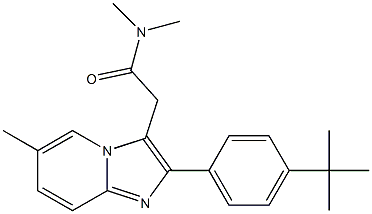 N,N-Dimethyl-2-[4-(1,1-dimethylethyl)phenyl]-6-methylimidazo[1,2-a]pyridine-3-acetamide Struktur