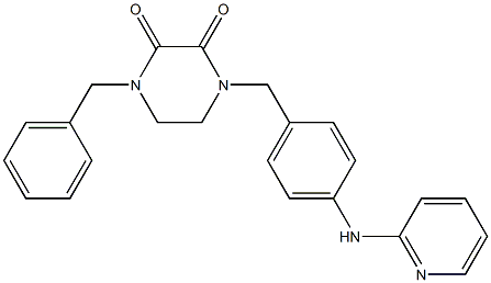 1-Benzyl-4-[4-[(2-pyridinyl)amino]benzyl]-2,3-piperazinedione Struktur