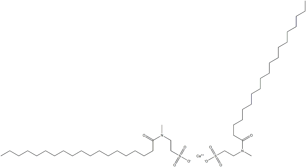 Bis[N-(1-oxononadecyl)-N-methyltaurine]calcium salt Struktur