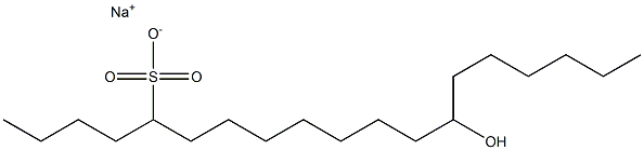 13-Hydroxynonadecane-5-sulfonic acid sodium salt Struktur