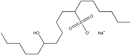 12-Hydroxyheptadecane-7-sulfonic acid sodium salt Struktur