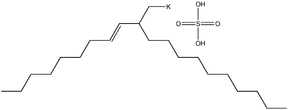 Sulfuric acid 2-(1-nonenyl)dodecyl=potassium ester salt Struktur