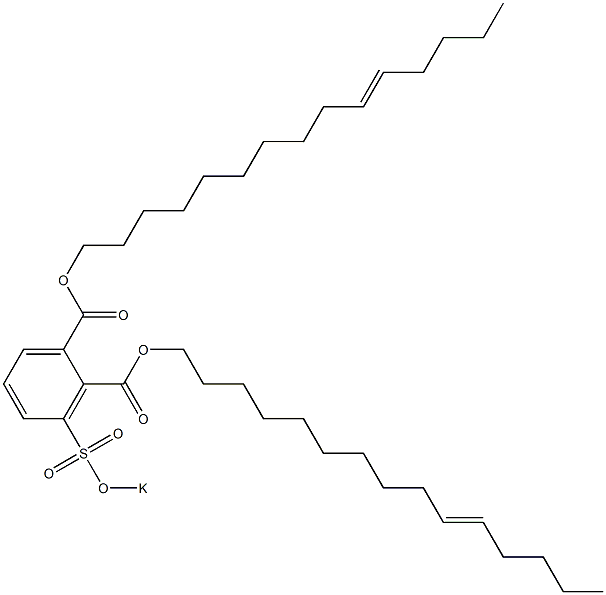 3-(Potassiosulfo)phthalic acid di(10-pentadecenyl) ester Struktur