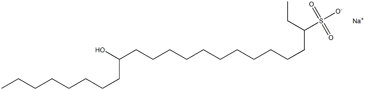 15-Hydroxytricosane-3-sulfonic acid sodium salt Struktur