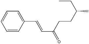 [S,(+)]-6-Methyl-1-phenyl-1-octene-3-one Struktur