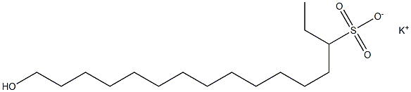 16-Hydroxyhexadecane-3-sulfonic acid potassium salt Struktur