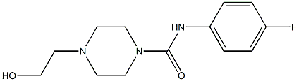 N-(4-Fluorophenyl)-4-(2-hydroxyethyl)-1-piperazinecarboxamide Struktur